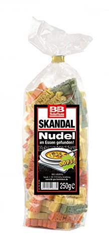 Bull & Bear bunte Skandal Nudeln, 250g, Motivnudeln aus Hartweizengrieß, handgefertigt in deutscher Manufaktur, Pasta Geschenk von Bull & Bear