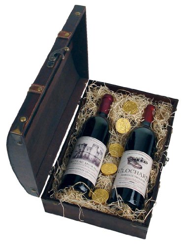 Schatzkiste Vino Veritas mit 2 französischen Goldmedaillenweinen inkl. humoristisch satirischen Frontetiketten Schatzkiste Vino Veritas mit 2 französischen Goldmedaillenweinen inkl. humoristisch satirischen Frontetiketten von Bull & Bear