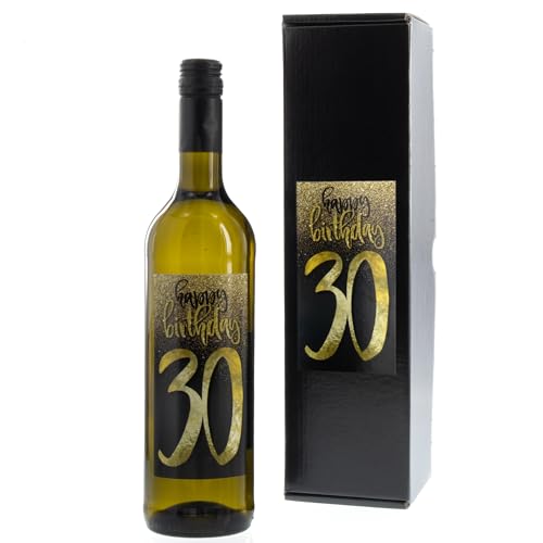 Bull & Bear Wein-Geschenk "Happy Birthday 30", Geschenk zum 30. Geburtstag, Weisswein 13%, trocken von Bull & Bear