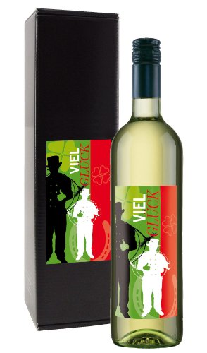 Bull & Bear Wein Geschenk "Viel Glück", Chardonnay 0,75 l, elegantes Geschenk von Bull & Bear