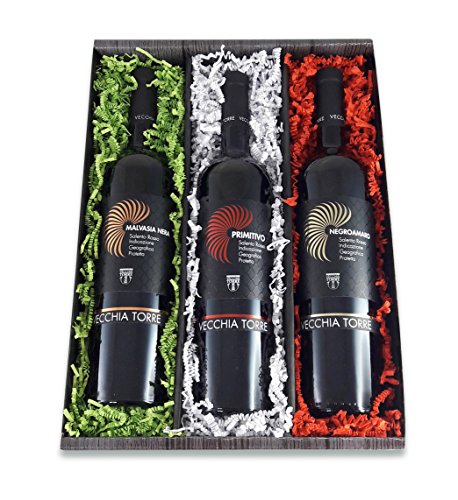 Bull & Bear Wein-Geschenkset Bella Italia 3 x 0,75l Rotwein, Weingeschenk mit italienischen Weinen in Geschenkbox von Bull & Bear