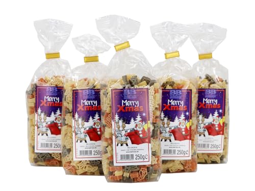 Bull & Bear Weihnachtsnudeln im Geschenkset, 5x 250 g Festliche Motivnudeln, aus Hartweizengrieß, handgefertigt in Deutschland Bull & Bear Weihnachtsnudeln im Geschenkset, 5x 250 g Festliche Motivnudeln, aus Hartweizengrieß, handgefertigt in Deutschland von Bull & Bear