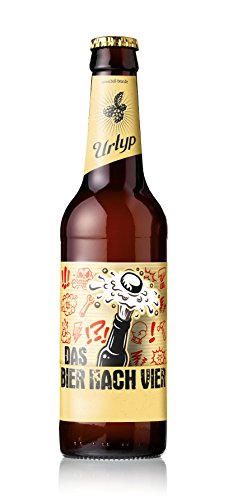 Bull & Bear Bierträger personalisiert, 6x 0,33l Bier Export Urtyp "Das Bier nach Vier" mit Name, 5,1% vol., lustiges Biergeschenk für Männer, Vatertag, Geburtstag von Bull & Bear
