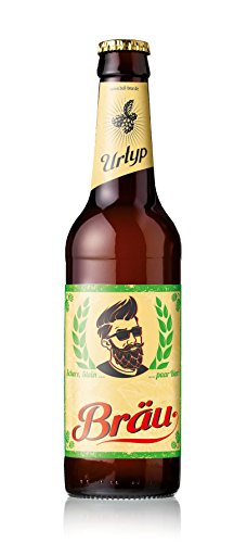 Bull & Bear Bierträger personalisiert, 6x 0,33l Bier Export Urtyp "Hipster" mit Name, 5,1% vol., lustiges Biergeschenk für Männer, Vatertag, Geburtstag von Bull & Bear