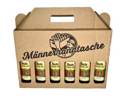 6er Bier-Box Männerhandtasche "Heute trinken wir NiX" von Bull & Bear