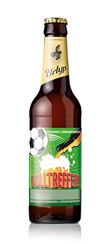 Bull & Bear Fußball Bierträger personalisiert, 6x 0,33l Bier Export Urtyp "Volltreffer" mit Name, 5,1% vol., lustiges Biergeschenk für Männer, Vatertag, Geburtstag von Bull & Bear