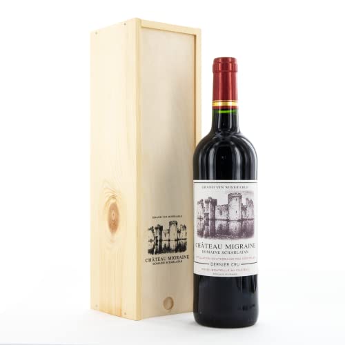 Bull & Bear Château Migraine Domaine Scharlatan Rotwein trocken in Holzkiste, Rotwein aus Frankreich, Geschenkset Geschenkbox von Bull & Bear