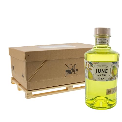Bull & Bear Geschenkbox Mini Palette G'Vine JUNE Gin Royal Pear & Cardamom 700ml 37,5%, Partygeschenk, Geschenkset für Erwachsene von Bull & Bear