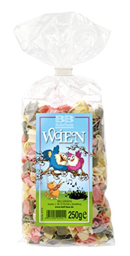 Bull & Bear bunte Wien Nudeln, 250g, Motivnudeln aus Hartweizengrieß, handgefertigt in deutscher Manufaktur, Pasta Geschenk Bull & Bear bunte Wien Nudeln, 250g, Motivnudeln aus Hartweizengrieß, handgefertigt in deutscher Manufaktur, Pasta Geschenk von Bull & Bear