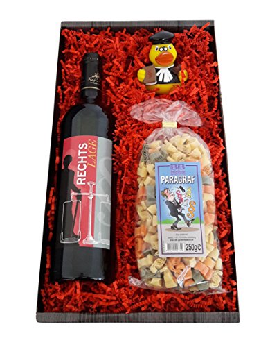 Geschenkset mit Rotwein Rechtslage (0,75 l) und Pasta Paragraf von Bull & Bear