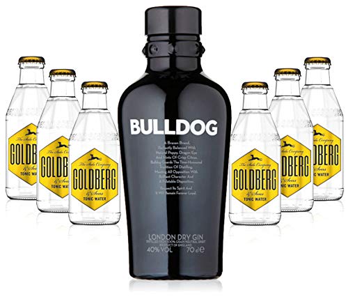 Gin Tonic Set - Bulldog Gin 0,7l 700ml (40% Vol) + 6x Goldberg Tonic Water 200ml - Inkl. Pfand MEHRWEG von Goldberg-Goldberg