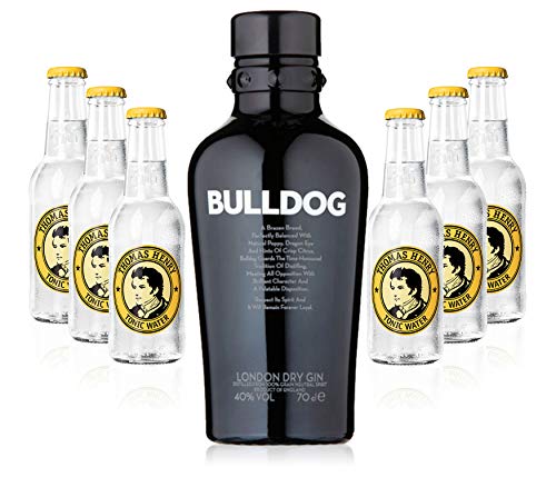 Gin Tonic Set - Bulldog Gin 0,7l 700ml (40% Vol) + 6x Thomas Henry Tonic Water 200ml - Inkl. Pfand MEHRWEG von Thomas Henry-Thomas Henry