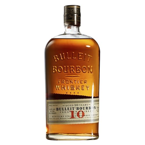 Bulleit 10 Jahre Bourbon - American Frontier Whiskey, Ultra-Premium-Whiskey, handgefertigt in Kentucky, 45.6% vol, 700ml Einzelflasche von Bulleit