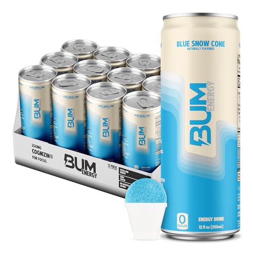 BUM Energy Drink (12er-Pack, blauer Schneekegel) von Bum Energy