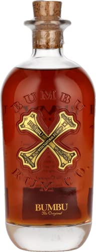 BUMBU The Original Rum, Craft Rum Flavour Spirit, Bourbon-Fass gereift, Perfekt für Cocktails, karibischer Rum in der 0,7 Liter Flasche, 40% Vol von Bumbu