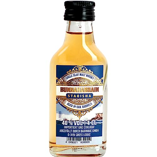 Whisky Bunnahabhain Staoisha Miniaturflasche 4cl Vegan Bunnahabhain Distillery Vereinigtes Königreich UK 40ml-Fl von Bunnahabhain Distillery