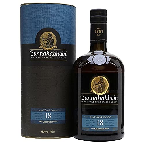 ISLAY SINGLE MALT SCOTCH WHISKY 18 JAHRE ALT 70 CL IN EINER KISTE von Bunnahabhain