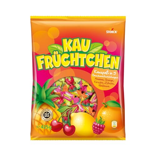 Kaufrüchtchen – 1 x 425g – Kaubonbons in fünf fruchtigen Geschmacksrichtungen von Bunte Welt