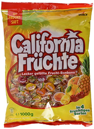 California Früchte (5 x 1 kg) / Fruchtige Lutschbonbons mit Fruchtsaftfüllung von Bunte Welt