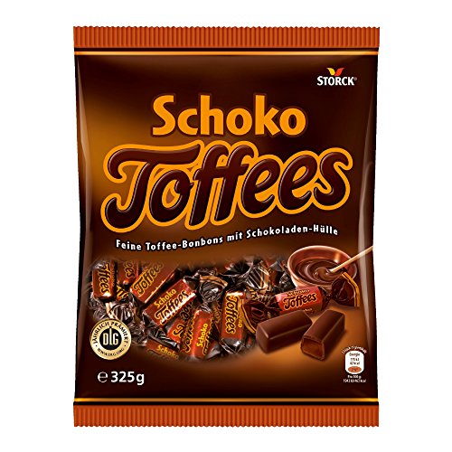 Schoko Toffees (1 x 325g) / Schokoladen-Toffees mit Überzug aus feinherber Schokolade von Bunte Welt