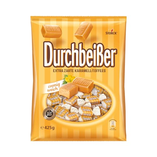 Durchbeißer – 1 x 425g – Karamell Toffees, extra zarte Karamell Bonbons von Bunte Welt