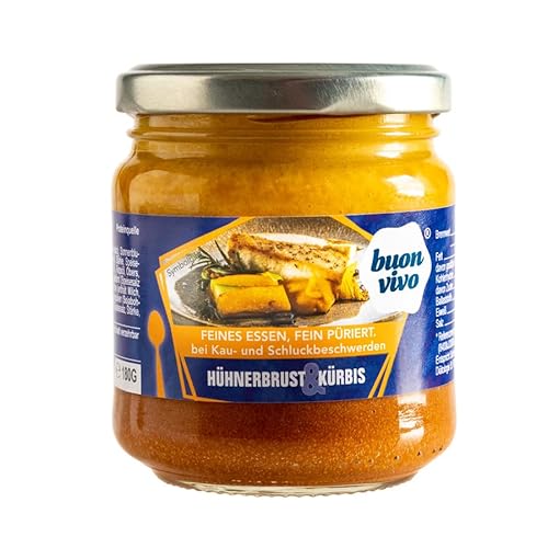 Buon vivo - Hühnerbrust & Kürbis - Breikost für Erwachsene - Dysphagie Kost bei Kaubeschwerden und Schluckbeschwerden - auf Schluckkost II getestet – hergestellt in Österreich Buon vivo - Hühnerbrust & Kürbis - Breikost für Erwachsene - Dysphagie Kost bei Kaubeschwerden und Schluckbeschwerden - auf Schluckkost II getestet – hergestellt in Österreich von Buon Vivo
