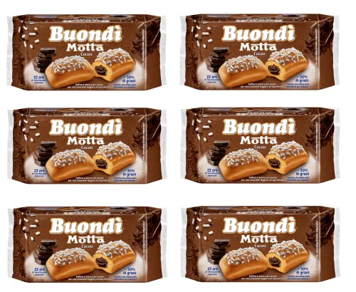 6x Motta Buondì Cacao Gebackenes Süßwarenprodukt mit Kakaocreme 258g ( 6 x 43g ) von Buondì