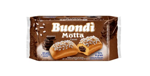 Motta Buondì Cacao Gebackenes Süßwarenprodukt mit Kakaocreme 258g ( 6 x 43g ) von Buondì