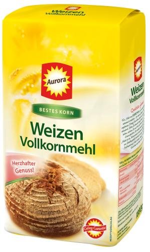 Aurora Weizenvollkorn Mehl, 5er Pack (5 x 1 kg) von Buosha