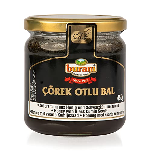 Buram Zubereitung aus Honig und Schwarzkümmel samen, Cörek Otlu Bal 450g von Buram Natural Farm Products