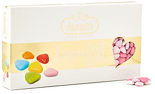 Buratti Confetti Rosa Herzförmige Gezuckerte Pralinen, 1 Stück von Buratti Confetti