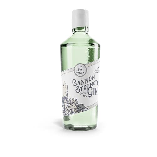 Burgen Bio Dry Gin Cannon Strength 58,5% vol. - Intensiver Premium Gin mit Bio-Zutaten, 0,7L, Perfekt für Starke Gin & Tonic von Burgen Drinks