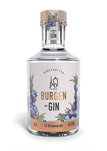 Burgen Bio Dry Gin – Klassisch Fruchtig mit Wacholder, Orange, Grapefruit & Lavendel – Handwerklich Destilliert, 0,5l von Burgen Drinks