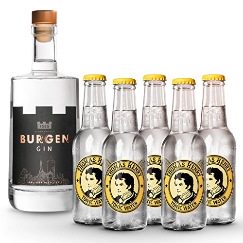 Burgen Gin (1 x 0.5l) inkl. Thomas Henry Tonic Water (5 x 0.2l) von Burgen Drinks