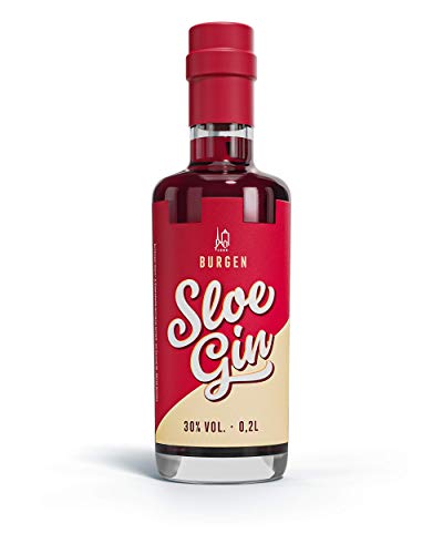 Burgen Sloe Gin Liqueur Schlehen Gin 30% vol. (1x 0,2l) von Burgen Drinks