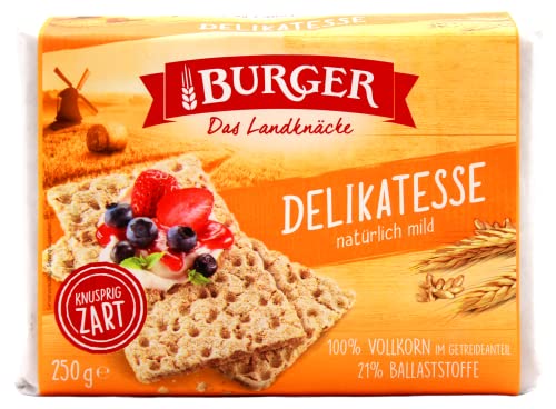 Burger Knäckebrot Delikatesse natürlich mild, 12er Pack (12 x 250g) von Burger