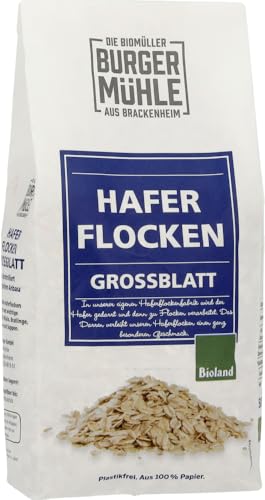 Burgermühle Haferflocken, grob, Bioland (6 x 500 gr) von Burgermühle