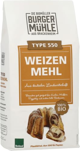 Burgermühle Weizenmehl Type 550, Bioland (6 x 1 kg) von Burgermühle