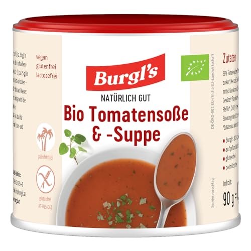 Burgl's Bio-Tomatensoße & Suppe aus sonnengereiften Bio-Tomaten, 90 gr. von Burgl's