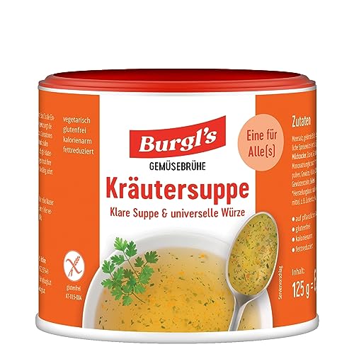 Burgl's Kräutersuppe, klare Gemüsesuppe und Universalgewürz, purer Geschmack, 125 gr. von Burgl's