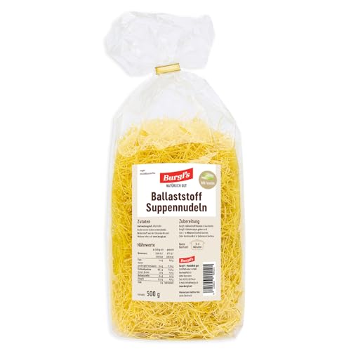 Burgl's Suppennudeln, aus 100% Hartweizengries mit der Extraportion Inulin als Ballaststoff, ohne Ei, 500 gr. von Burgl's