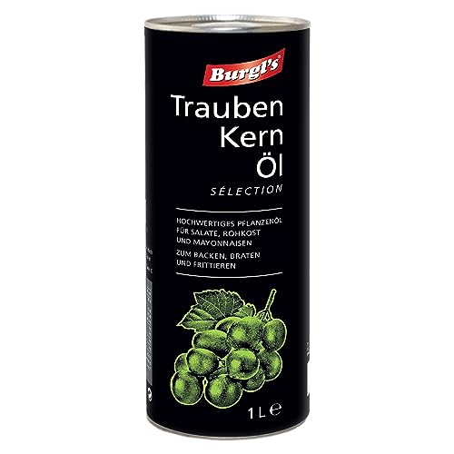 Burgl's Traubenkernöl, zum Kochen, Backen und braten, schonend gepresst, reich an Vitamin E, 1 Liter Burgl's Traubenkernöl, zum Kochen, Backen und braten, schonend gepresst, reich an Vitamin E, 1 Liter von Burgl's
