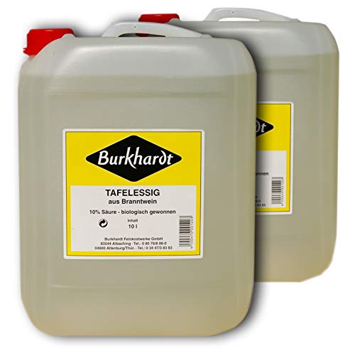 Burkhardt Tafelessig 10% Säure 2er Pack ( 2 x 10l Kanister) von ebaney