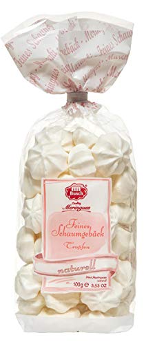 Busch Quality Meringues – Feines Schaumgebäck, Tropfen naturell, knusprige Baisers, 100g Busch Quality Meringues – Feines Schaumgebäck, Tropfen naturell, knusprige Baisers, 100g von Busch