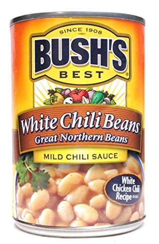Bush's Chili Bohnen: Great Northern Beans in milder Chili Sauce (3 Stück) 440 g Dosen von Bush's Best