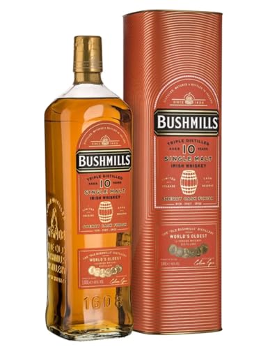 Bushmills 10 Years Old Single Malt Irish Whiskey SHERRY CASK Finish 46% Vol. 1l in Geschenkbox von Bushmills