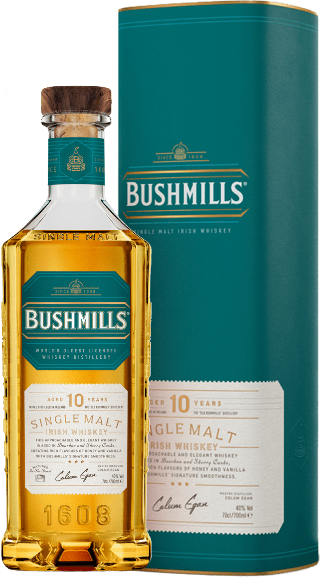 Bushmills 10 Years Old Single Malt Irish Whiskey in Geschenkverpackung von Bushmills