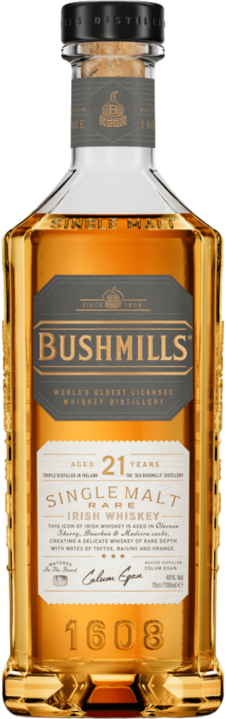 Bushmills 21 Years Old Single Malt Rare Irish Whiskey Bushmills 21 Years Old Single Malt Rare Irish Whiskey