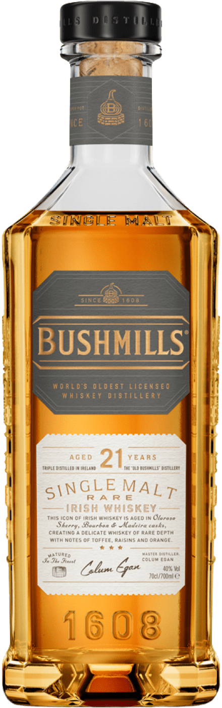 Bushmills 21 Years Old Single Malt Rare Irish Whiskey