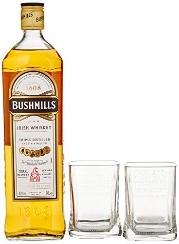 Bushmills Triple Distilled Original Irish Whiskey 40% Vol. 1l in Geschenkbox mit 2 Gläsern von Bushmills